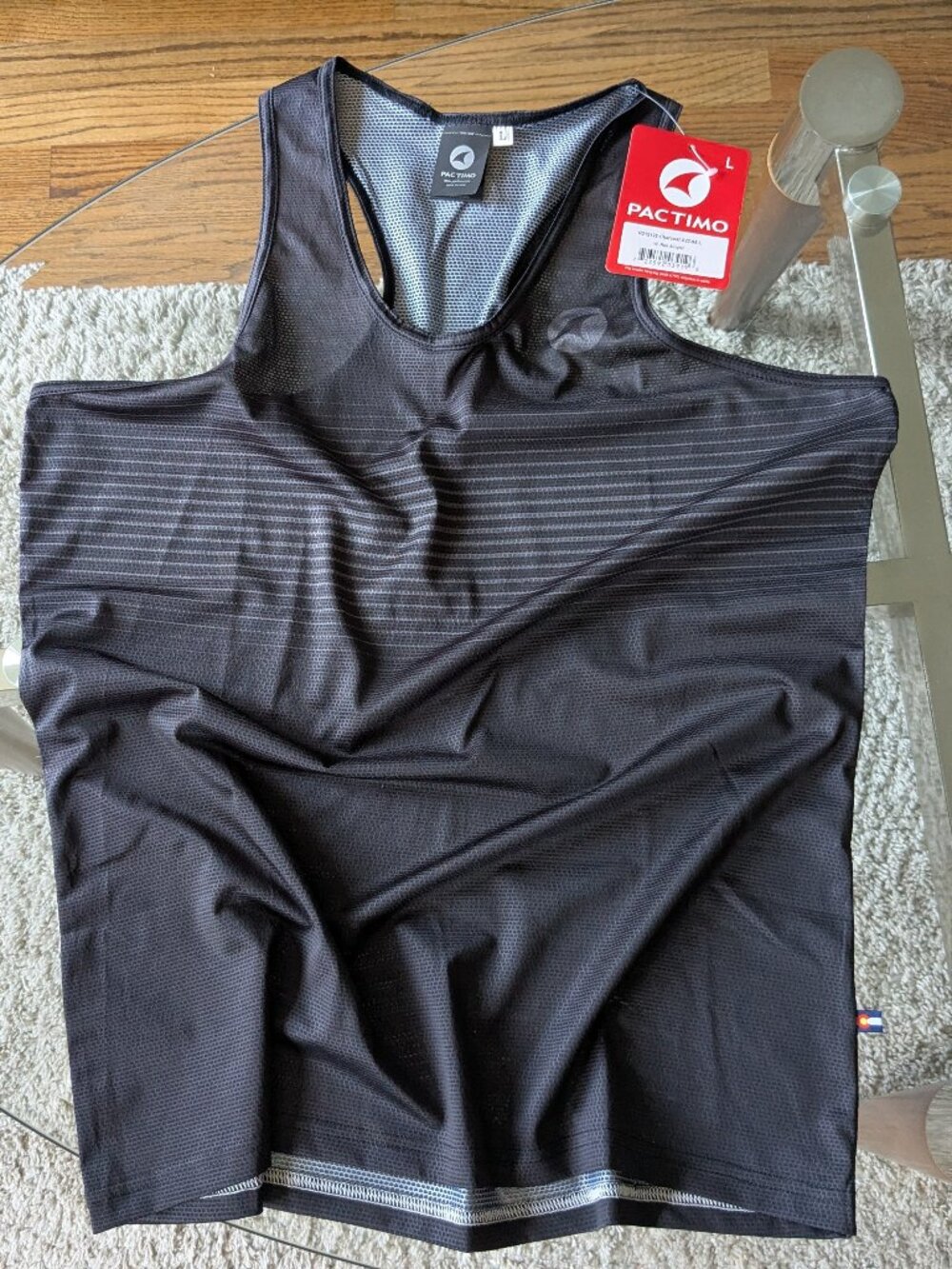 Women's running mesh breathable Pactimo activewear tank top size Large